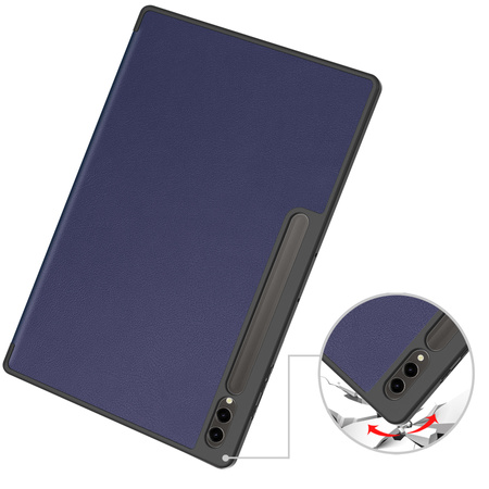 Etui Bizon Case Tab Lizard do Galaxy Tab S10 Ultra / S9 Ultra, granatowe