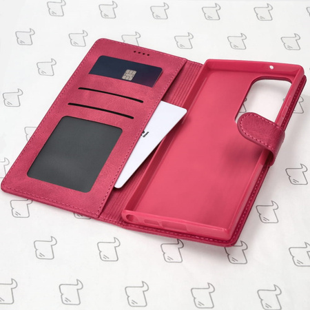 Etui Bizon Case Wallet do Samsung Galaxy S23 Ultra, różowe