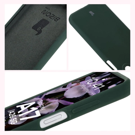 Silikonowe etui Bizon Soft Case do Galaxy A17 5G / A26 5G, ciemnozielone