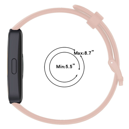 Pasek Bizon Strap Watch Silicone do Huawei Band 9 / Band 8, różowy