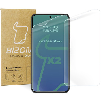 Folia hydrożelowa na ekran Bizon Glass Hydrogel Front Duo do Galaxy S22 Plus, 2 sztuki