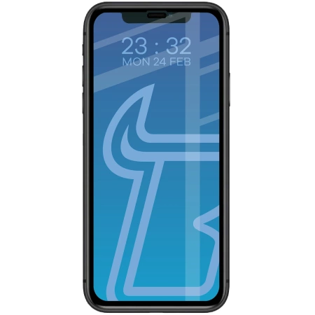 Szkło hartowane Bizon Glass Edge Duo do iPhone 11 / Xr, czarna ramka, 2 sztuki