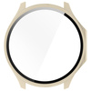 Etui ze szkłem do zegarka Bizon Case+Glass Watch do OnePlus Watch 3 / Oppo Watch X2, beżowe