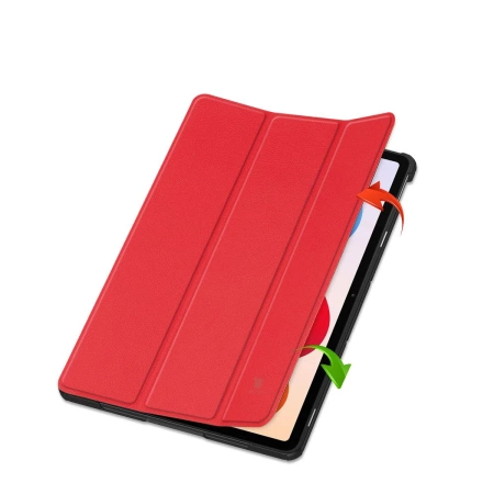 Etui z klapką Bizon Case Tab Croc do Xiaomi Redmi Pad 2 Pro, czerwone