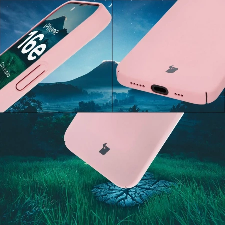 Etui Bizon Case Łupka do iPhone 16e, różowe