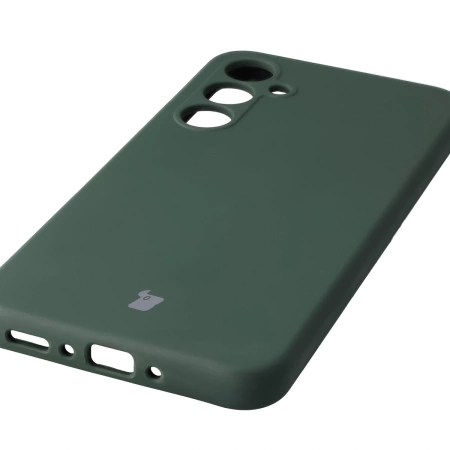 Silikonowe etui Bizon Soft Case do Galaxy A35 5G, ciemnozielone