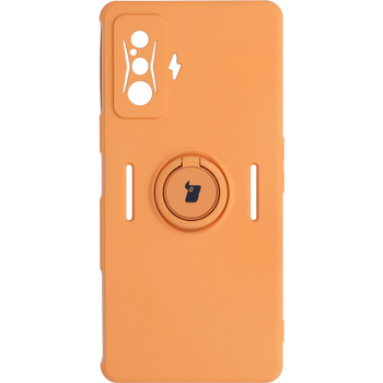Etui Bizon Case Silicone Ring do Xiaomi Poco F4 GT, pomarańczowe