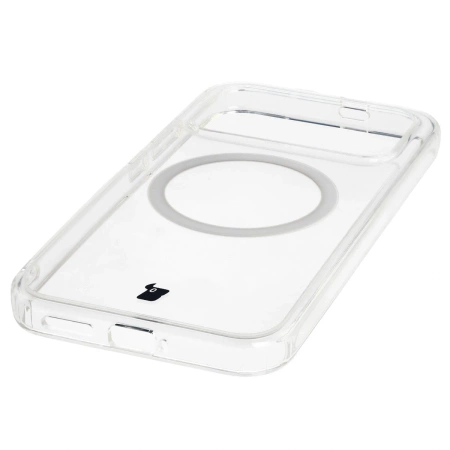 Etui z pierścieniem magnetycznym Bizon Case CrystalO do Xiaomi POCO F8 Pro, przezroczyste