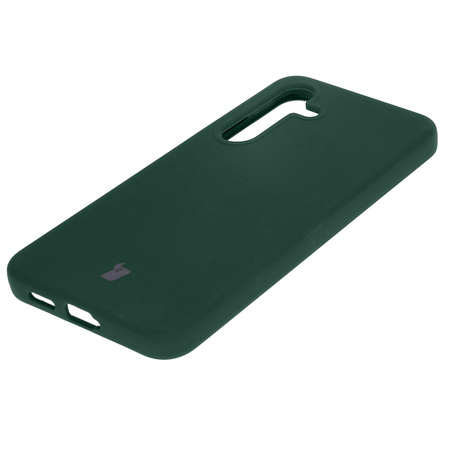 Silikonowe etui Bizon Soft Case do Galaxy S24, ciemnozielone