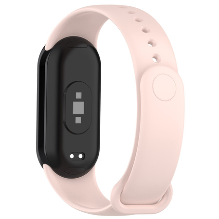 Pasek Bizon Strap Watch Dots do Xiaomi Mi Smart Band 8, jasnoróżowy