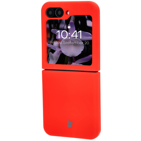Silikonowe etui Bizon Soft Case do Galaxy Z Flip7 FE / Z Flip6, czerwone