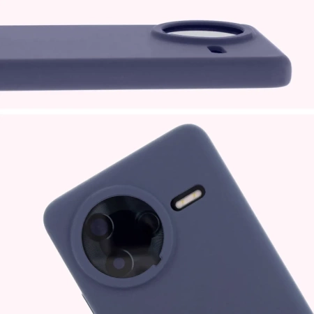 Silikonowe etui Bizon Soft Case do Xiaomi POCO F7 Pro, ciemnoniebieskie