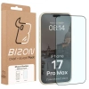 Etui z pierścieniem magnetycznym + szkło hartowane Bizon MatteO Pack do iPhone 17 Pro Max, przydymione-beżowe
