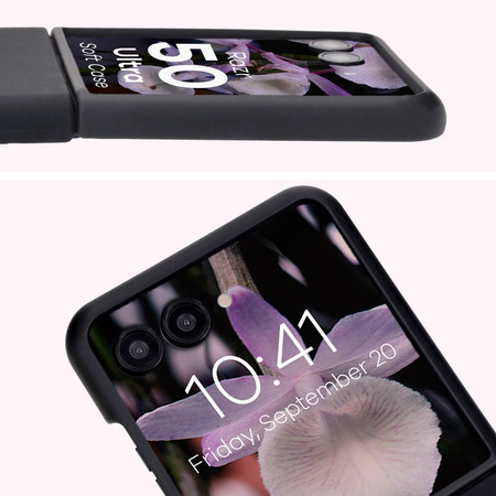Silikonowe etui Bizon Soft Case do Motorola Razr 50 Ultra, czarne