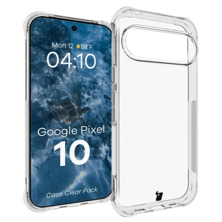 Etui + 2x szkło hartowane + szkiełko na obiektyw Bizon Case Clear Pack do Google Pixel 10