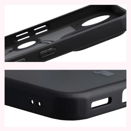 Etui z pierścieniem magnetycznym Bizon Case MatteO do Nothing Phone (3), przydymione-czarne