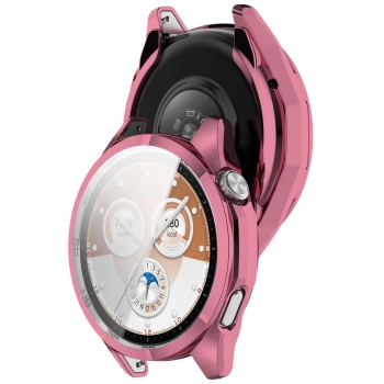 Etui z osłoną ekranu Bizon Case Watch Felipe do Huawei Watch GT6 46 mm, różowe