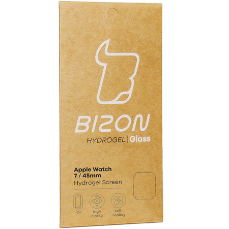 Folia hydrożelowa na ekran Bizon Glass Watch Hydrogel Duo, Apple Watch 8/7 45mm, 2 sztuki