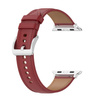 Skórzany pasek Bizon Strap Watch Casual do Apple Watch 44/45/46/49 mm, czerwony