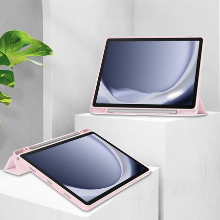 Etui Bizon Case Tab Clear Matt do Galaxy Tab A9 Plus, jasnoróżowe