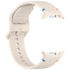 Silikonowy pasek Bizon Strap Watch Silicone G do Galaxy Watch 8 40 mm / 44 mm / 8 Classic 46 mm, beżowy