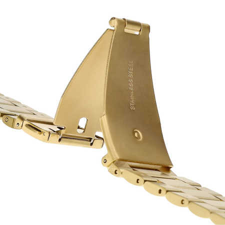 Pasek ze stali nierdzewnej Bizon Strap Watch Aura do Apple Watch 44/45/46/49 mm, złoty