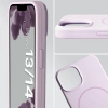 Silikonowe etui z pierścieniem magnetycznym Bizon Soft Case Magnetic do iPhone 14/13, jasnofioletowe