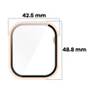 Etui ze szkłem do zegarka Bizon Case+Glass Watch do Apple Watch 11 / 10 (46mm), różowe