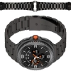 Pasek ze stali nierdzewnej Bizon Strap Watch Aura do Samsung Galaxy Watch 8 40 mm / 44 mm / 8 Classic 46 mm, czarny
