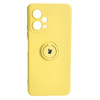 Etui Bizon Case Silicone Ring Sq do Xiaomi Redmi Note 12 5G/Poco X5, żółte