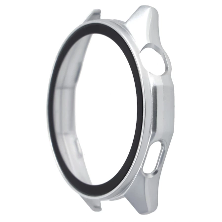 Etui ze szkłem do zegarka Bizon Case+Glass Watch do Huawei Watch GT6 46 mm, matowe srebrne