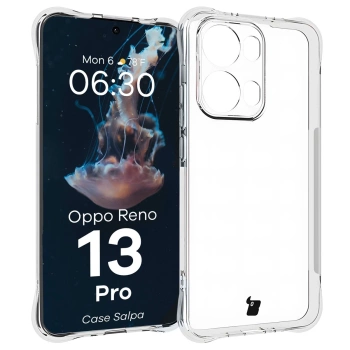 Elastyczne etui Bizon Case Salpa do Oppo Reno13 Pro, przezroczyste