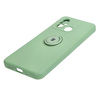 Etui Bizon Case Silicone Ring Sq do Xiaomi Redmi 12C, jasnozielone