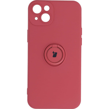 Etui Bizon Case Silicone Ring Sq do iPhone 14 Plus, brudny róż