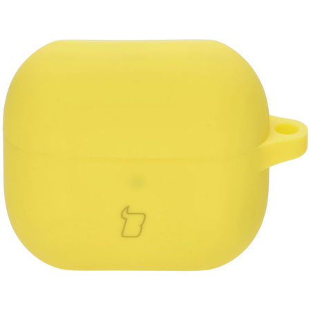 Silikonowe etui z karabińczykiem Bizon Case Headphone Silicone do Galaxy Buds 3/3 Pro/3 FE, żółte