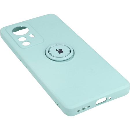 Etui Bizon Case Silicone Ring do Xiaomi 12 Pro, turkusowe