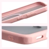 Etui z pierścieniem magnetycznym Bizon Case MatteO do Galaxy S25 FE, przydymione-jasnoróżowe