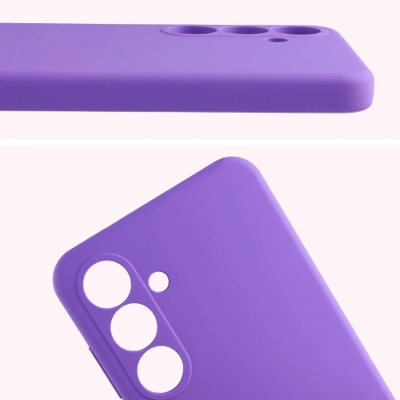 Silikonowe etui Bizon Soft Case do Galaxy S25 FE, fioletowe
