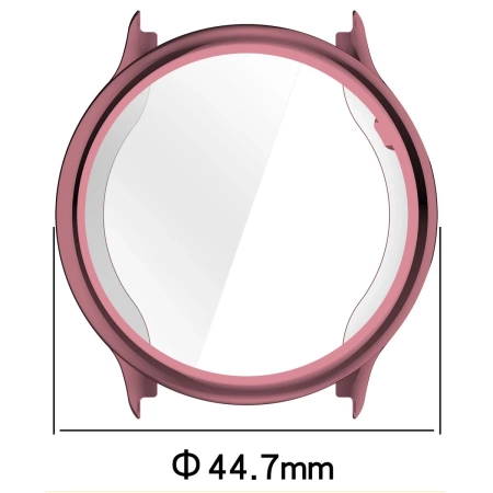 Etui z osłoną ekranu Bizon Case Watch Felipe do Garmin Vivoactive 6, różowe