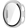 Etui ze szkłem do zegarka Bizon Case+Glass Watch do Samsung Galaxy Watch 8 44 mm, srebrne