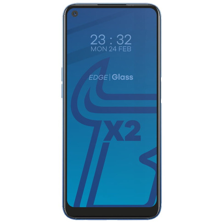 Szkło hartowane Bizon Glass Edge - 2 sztuki + ochrona na obiektyw, Realme 7, czarne