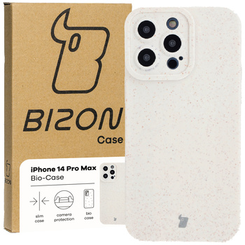 Ekologiczne etui Bizon Bio-Case do iPhone 14 Pro Max, ecru