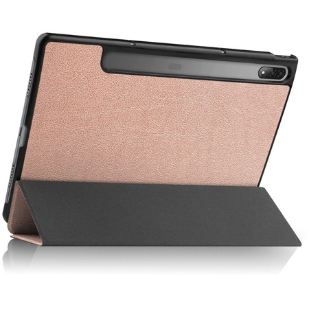 Etui Bizon Case Tab Croc do Lenovo Tab P12 Pro, różowozłote