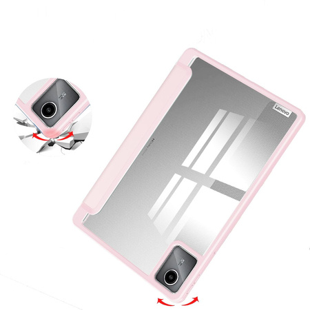 Etui Bizon Case Tab Clear Matt do Lenovo Tab M11 1 gen., różowe