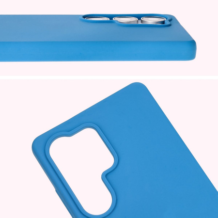 Silikonowe etui Bizon Soft Case do Galaxy S25 Ultra, ciemnoniebieskie