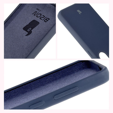 Silikonowe etui Bizon Soft Case do Galaxy S25, niebieskie