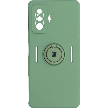 Etui Bizon Case Silicone Ring do Xiaomi Poco F4 GT, jasnozielone