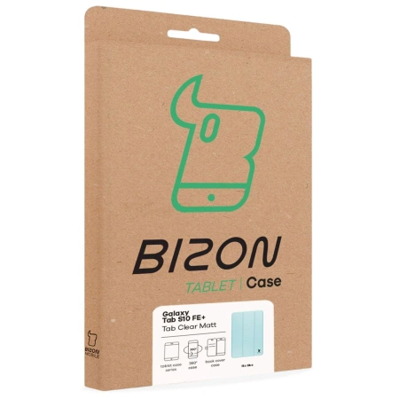 Etui z klapką Bizon Case Tab Clear Matt do Galaxy Tab S10 FE Plus, błękitne