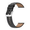 Pasek skórzany do smartwatcha, Bizon Strap Watch Casual, Quick Release 22 mm, czarny