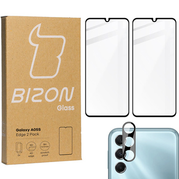 2x Szkło + szybka na aparat BIZON Edge 2 Pack do Galaxy A05s